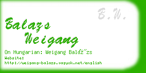 balazs weigang business card